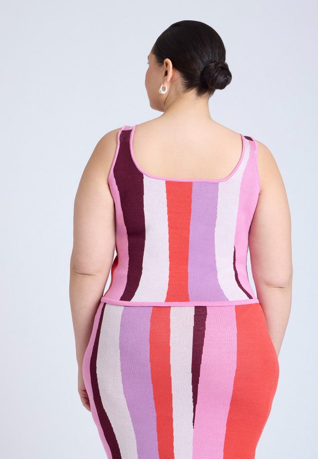 Intarsia Square Neck Tank image number 2