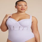 Lace Detail Corset One Piece image number null