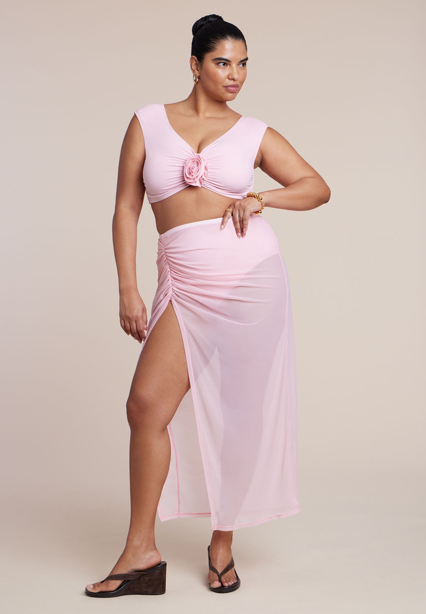 Off The Shoulder Rosette Top image number 3