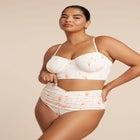 Ruched Highwaist Bikini Bottom image number null