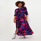 Tie Neck Printed Maxi Dress image number null