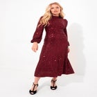 A-Line Sequin Midi Dress image number 2