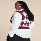 Intarsia Sweater Vest image number null