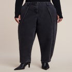 Pleated Barrel-Leg Jean image number 1
