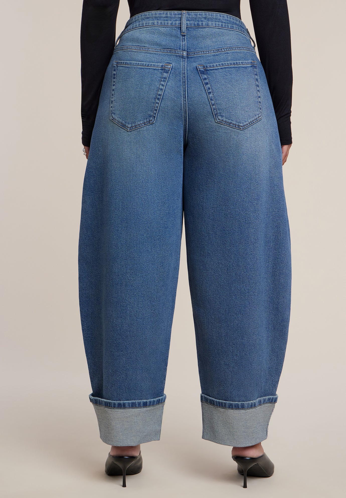Cuffed Barrel-Leg Jean image number 2