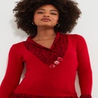 Button Cable Sweater image number null