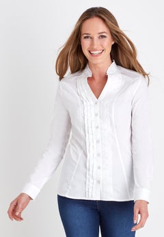 Cotton Ruffle Shirt