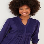Crochet Trim Pintuck Shirt image number 5