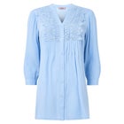 Crochet Trim Pintuck Shirt image number 2