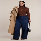 Adjustable Welt Pocket Wide-Leg Jean image number 3
