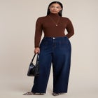 Adjustable Welt Pocket Wide-Leg Jean image number 0