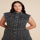 Fit And Flare Denim Dress image number null