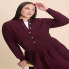 Gold Button Cropped Cardigan image number null