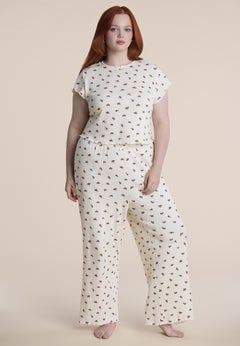 Printed Pointelle Pajama Set