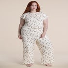 Printed Pointelle Pajama Set image number 0