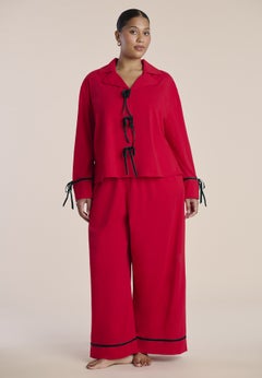 Tie-Detail Pajama Set