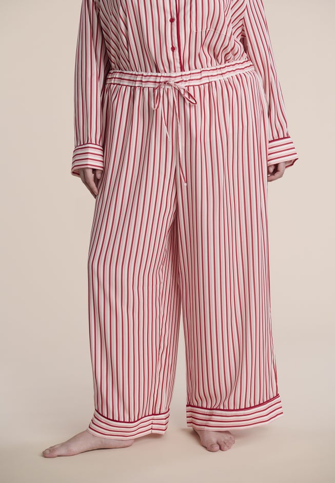 Striped Satin Pajama Set image number 3