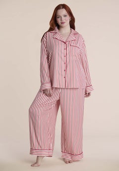 Striped Satin Pajama Set