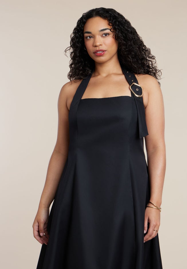 Buckle Neckline Maxi Dress image number 1