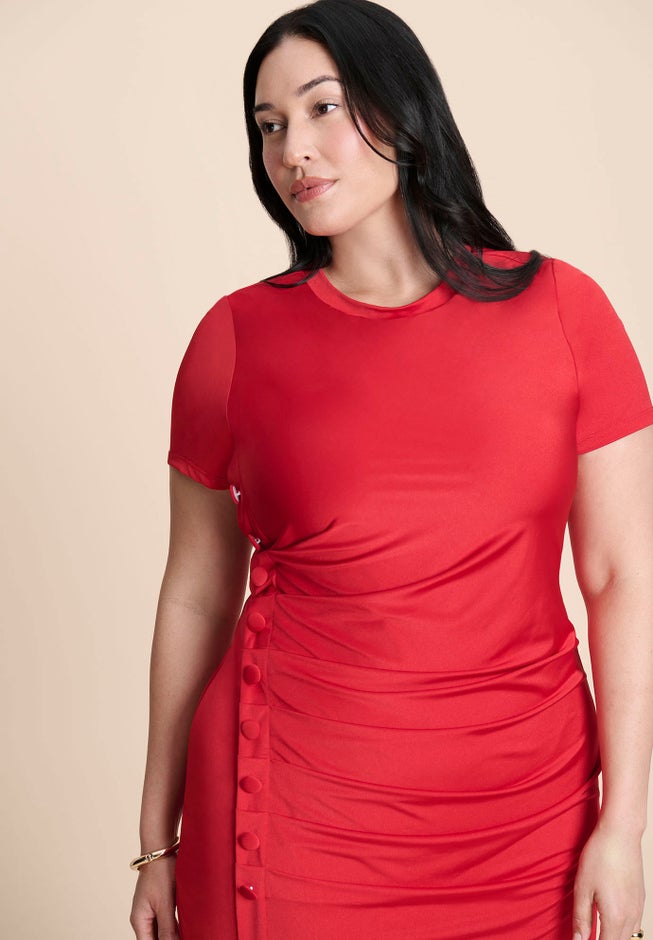 Slinky Dress W Buttons image number 3