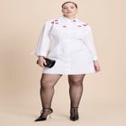 Embroidered Mini Shirt Dress image number null