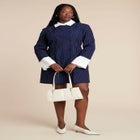 Twofer Pinstripe Blazer Dress image number null