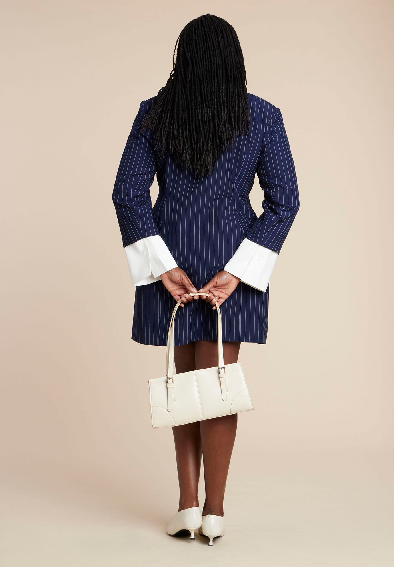 Twofer Pinstripe Blazer Dress image number 4