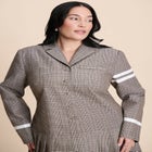 Pleated Plaid Mini Dress image number null