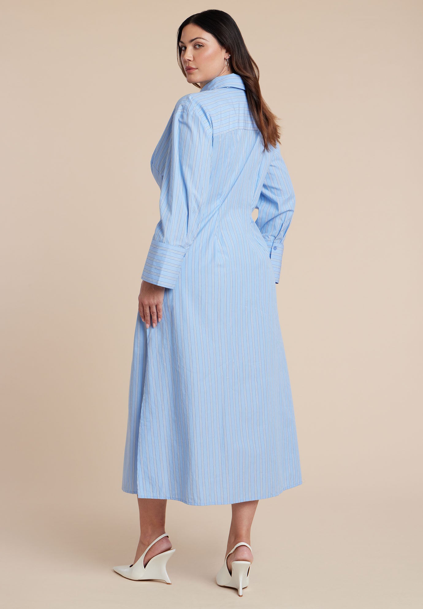 Maxi Shirt Dress With Tie image number 4