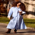 Maxi Shirt Dress With Tie image number null