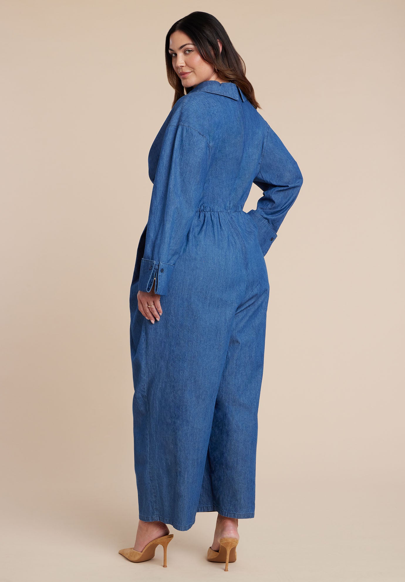 Chambray Pleated Jumpsuit image number 2