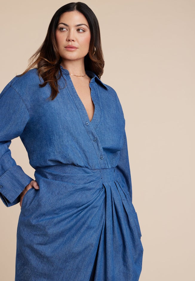 Chambray Pleated Jumpsuit image number 3