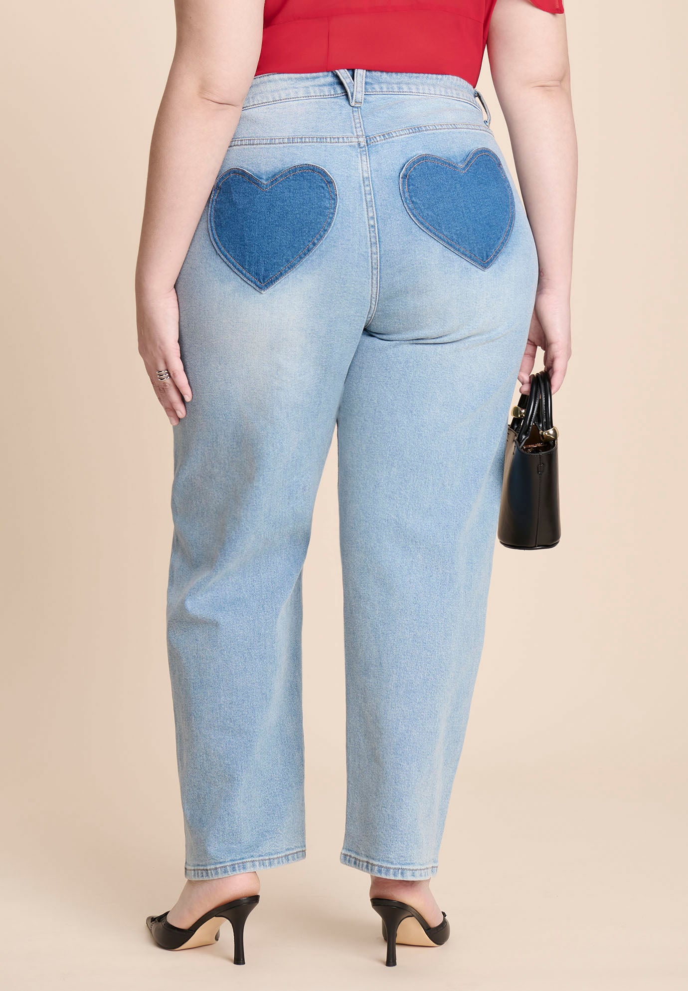 Heart Pocket Naomi Straight Leg Jean image number 1
