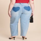 Heart Pocket Naomi Straight Leg Jean image number null