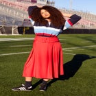 Pleated Belted Midi Skirt image number null