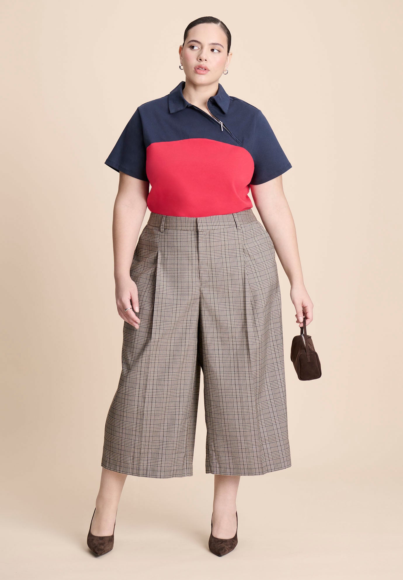 Plaid Culotte Trouser image number 1