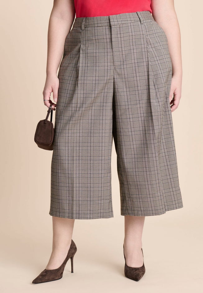 Plaid Culotte Trouser image number 2
