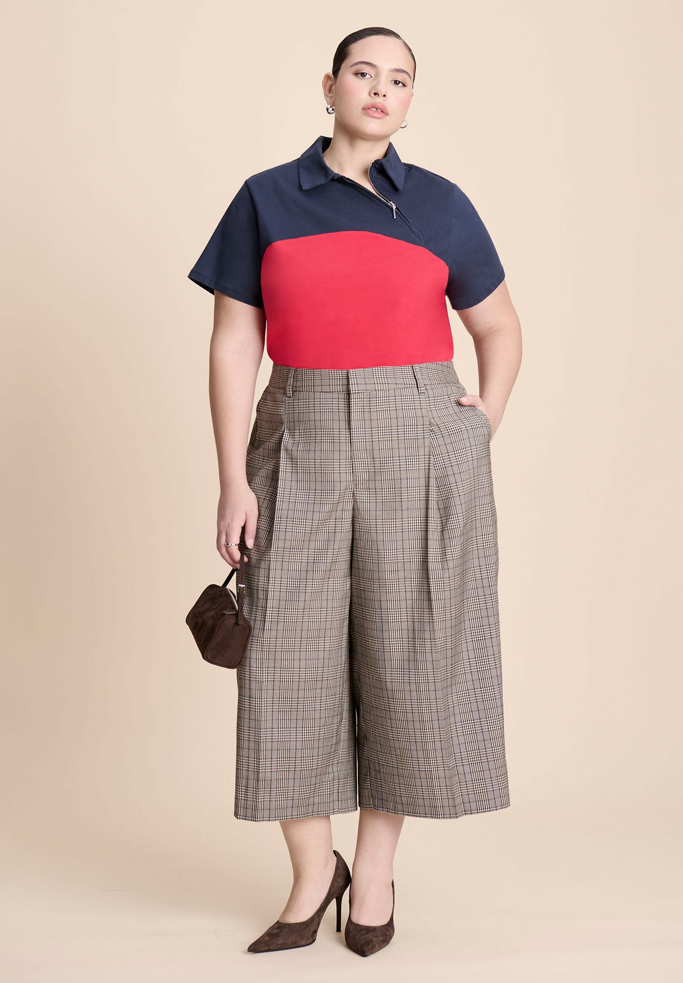 Plaid Culotte Trouser image number 4