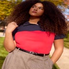 Asym Zipper Neck Polo Shirt image number null