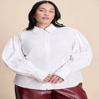 Poet Sleeve Button Up Shirt image number null