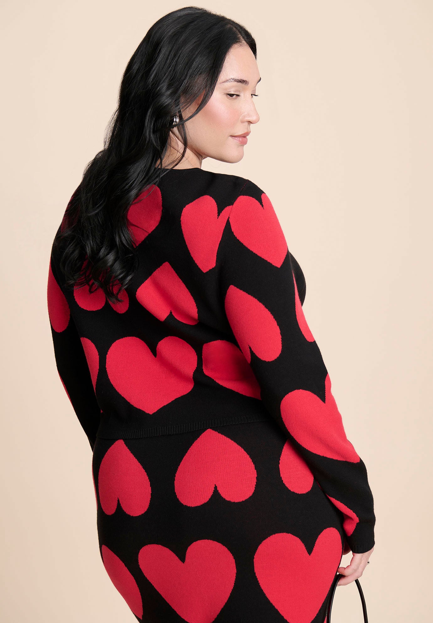 Heart Cropped Cardigan image number 3