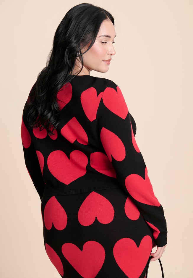 Heart Cropped Cardigan image number 3