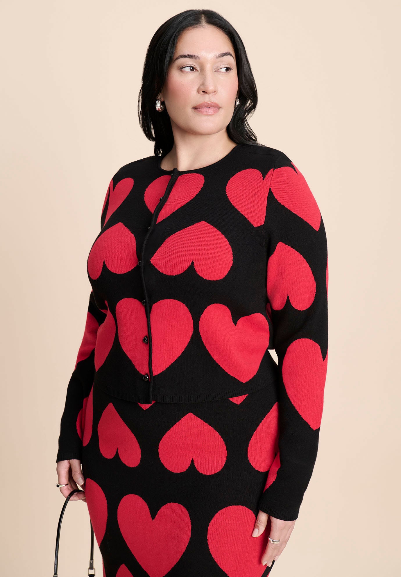 Heart Cropped Cardigan image number 0