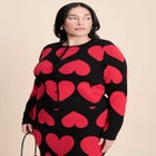 Heart Cropped Cardigan image number null