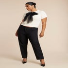 Sweater With Sheer Bow image number null