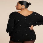 Heart Embellished Sweater image number null