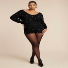 Heart Embellished Sweater image number null