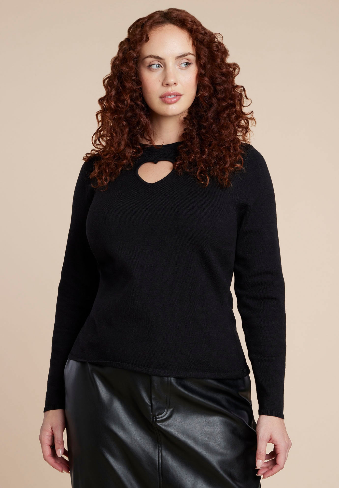 Heart Cut Out Sweater image number 0