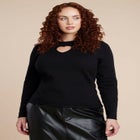 Heart Cut Out Sweater image number null