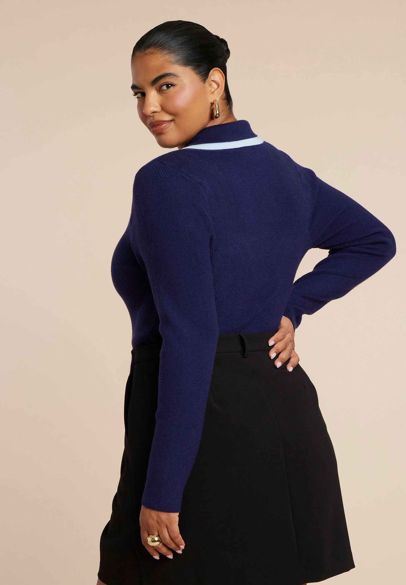 Double Collared Sweater image number 1